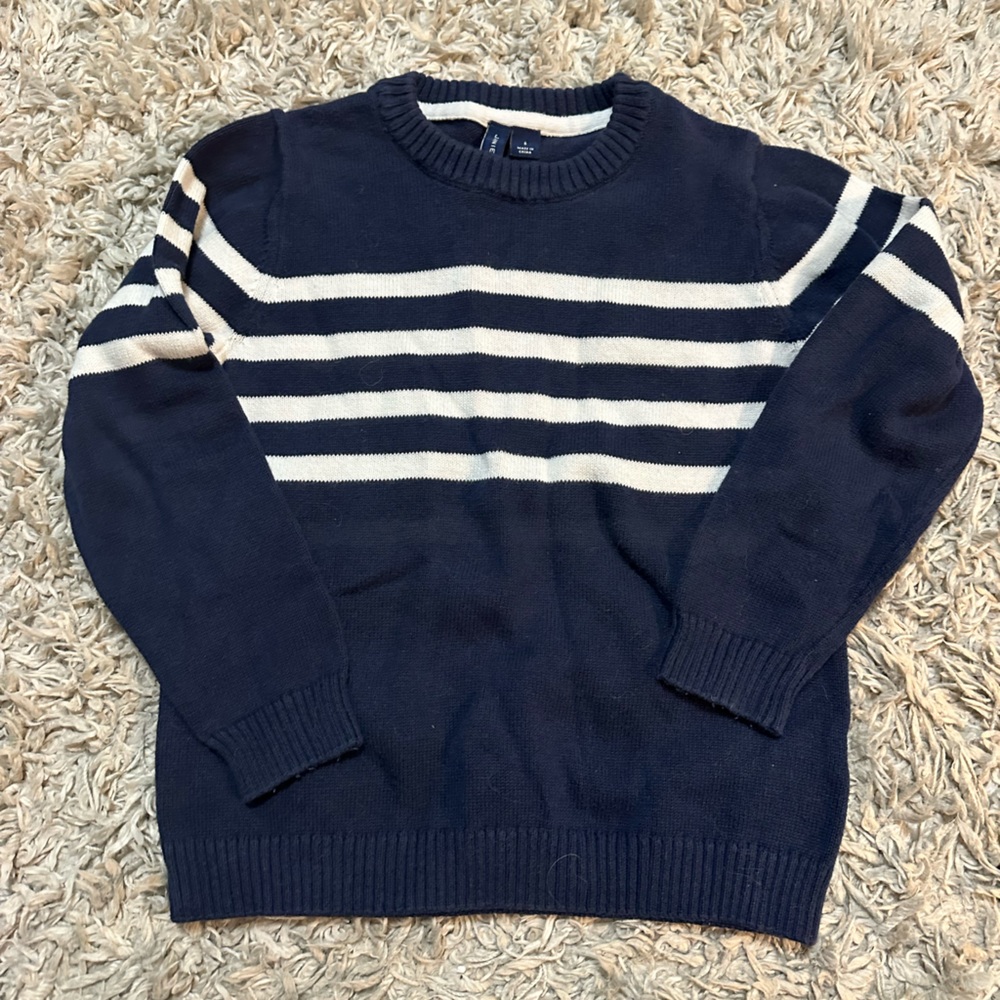 Janie and Jack 5t navy and white sweater